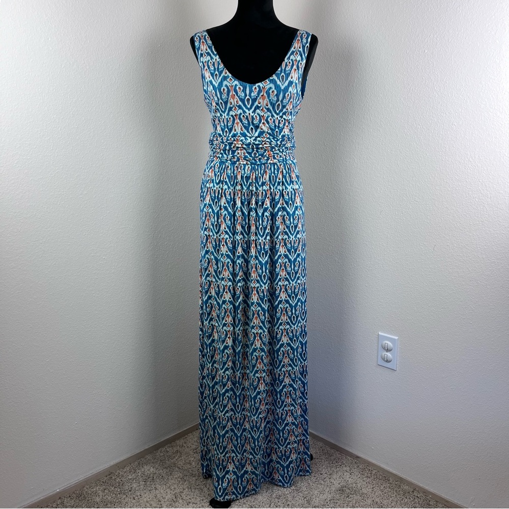 Anthropologie Vanessa Virginia Maxi Dress Womens Small Babydoll Boho Blue